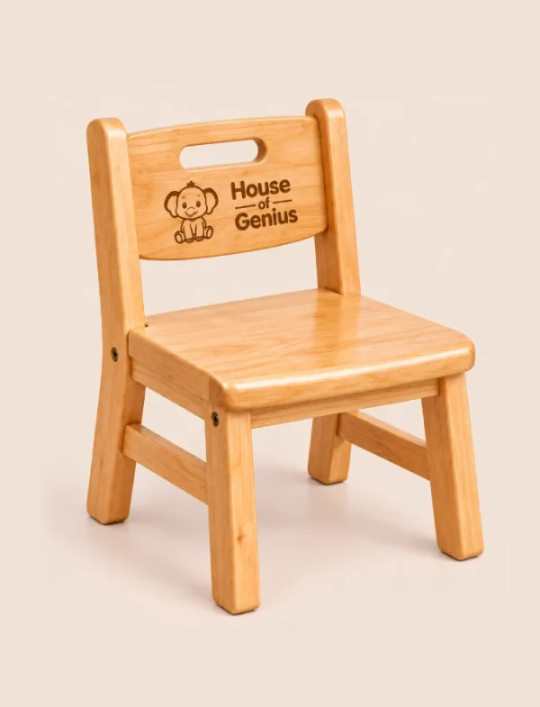 House of Genius Kids Wooden Chair – Rubber Wood